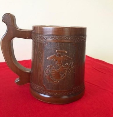 20 oz. wood mug with stainless steel