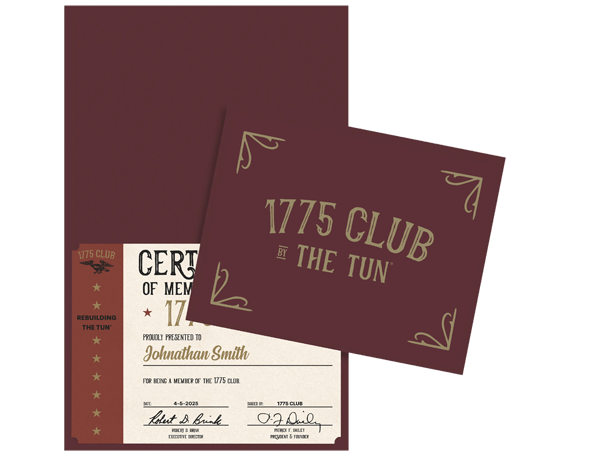 1775 Club Certificate 1775 Club Certificate